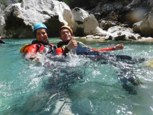 Team building canyoning