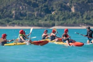 challenge par équipe, canoë, sport, binome